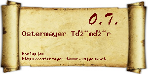 Ostermayer Tömör névjegykártya